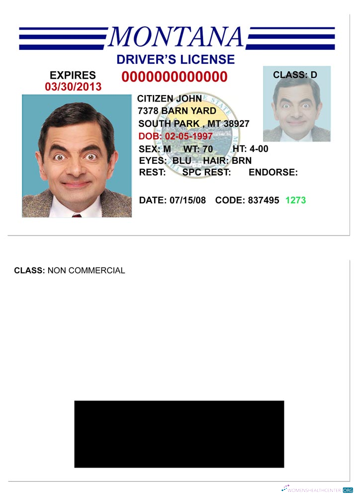 download USA Montana driving license version 3